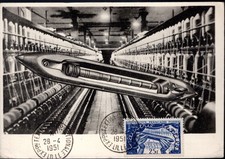881+ FDC CARTE 1er JOUR     INDUSTRIE  TEXTILE  LILLE
