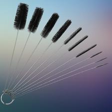 US Nylon Straw Brush Cleaner Bottle Tube Pipe Small Long Cleaning 10Pcs Set