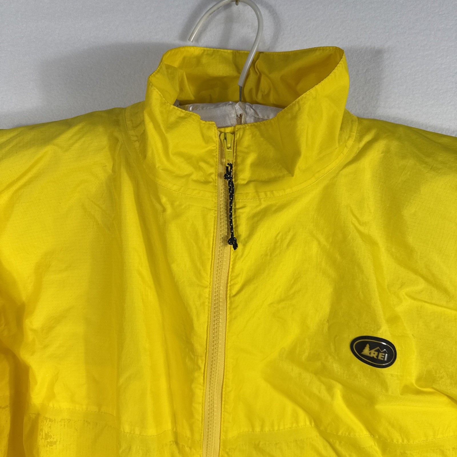Vtg 90s REI Cycling Running Nylon Windbreaker Jacket Men’s L Large Yellow