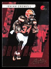 Isaiah Crowell 2017 Panini Absolute #20 Cleveland Browns NFL FOOTBALL CARD