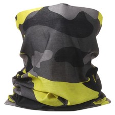 Summer Cooling Neck Gaiter Sun Protection Face Mask, Camo Yellow-gray