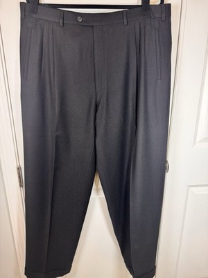 Corneliani Italian Wool Dress Trousers | Made in Italy | Double Pleated Cuffed