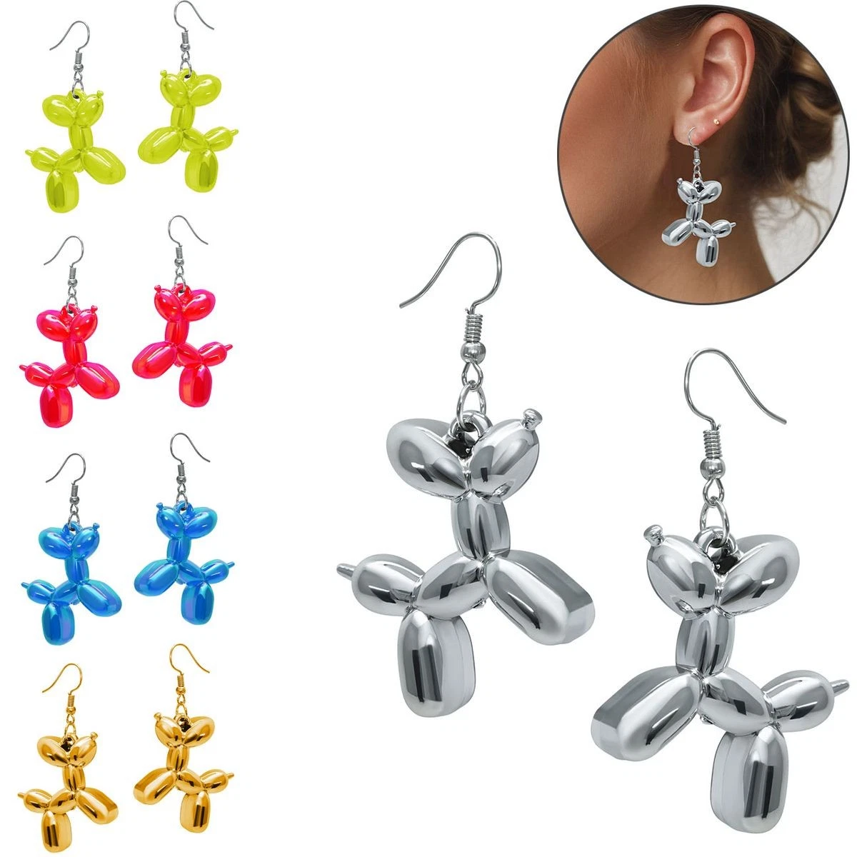 Orecchini Pendenti In Acrilico A Doppio Cerchio | Lunghezza 70 Mm, Larghezza 35 Mm | Colori Nero, Crema E Oro | Chiusura A Pressione | Leggeri (5g) | Per Donne Moda
