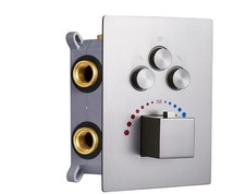 Concealed 3 Way Thermostatic Shower Diverter Valve 3 Outlet Solid Brass Mixer