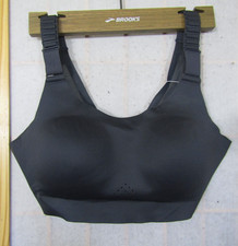 NWT Brooks Run Happy Dare Scoopback Run Bra Asphalt Gray Women's 34 C-D
