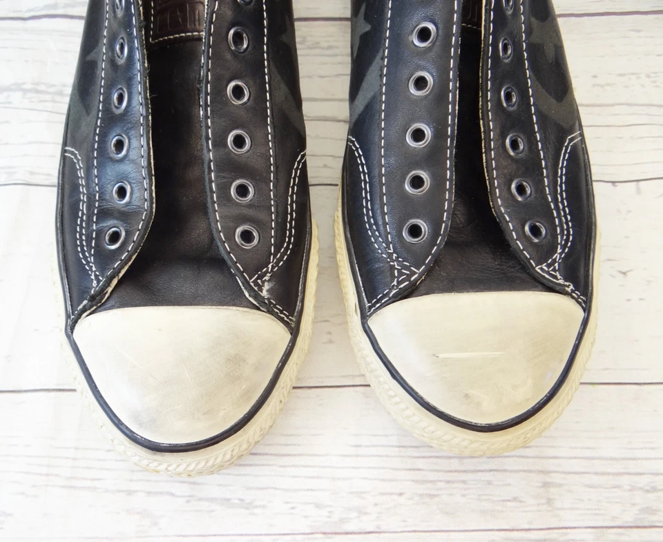 John Varvatos X Converse Talla 9 Hombre’s Star Player Cuero Negro Foto 3 de 4