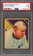 1935 National Chicle #9 Knute Rockne PSA GOOD 2