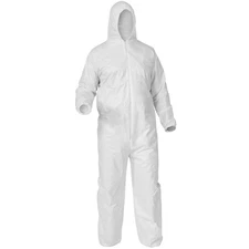 Kleenguard 38941 - 06 A35 Safety Coveralls, Hooded, White, 25 Box
