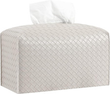 Tissue Box Cover PU Leather Tissue Holder Square Facial Tissue Case Facial Paper