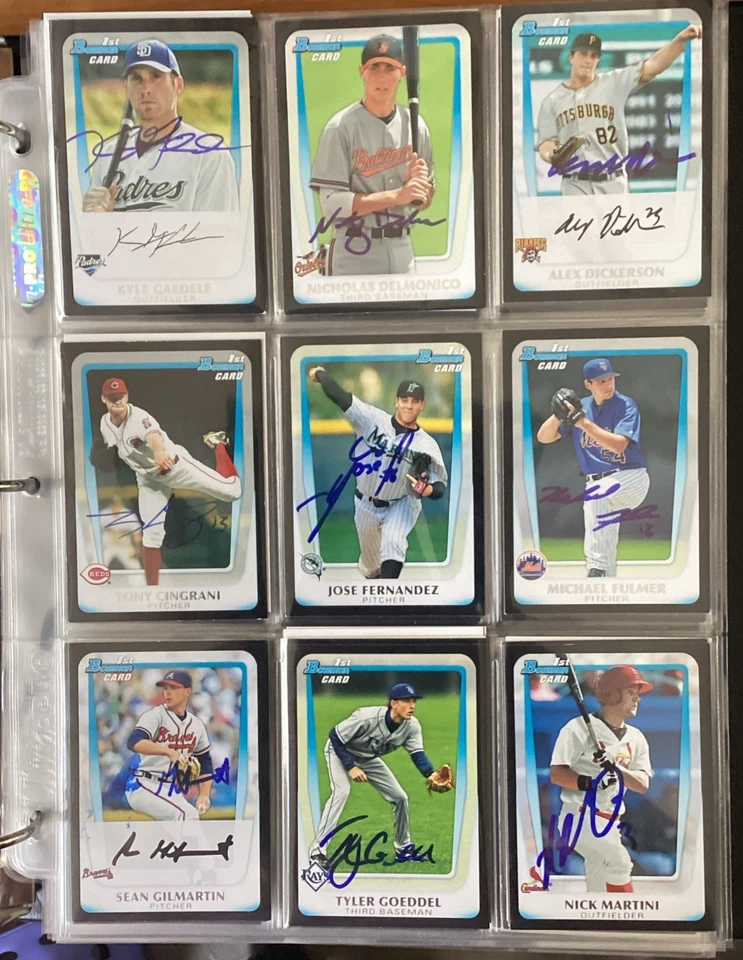 2011 BOWMAN DRAFT PROSPECTS BASEBALL 1st CARDS SIGNED AUTOGRAPHED - Image 2 of 4