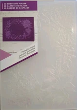 Crafter's Companion Gemini 3D Embossing Folder Poinsettia Frame New 0353