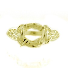 Semi Mount Cushion 10.00 mm Engagement Ring 925 Sterling Silver Ring