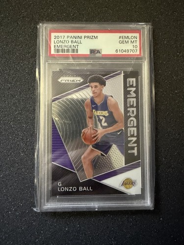 2017-18 Panini Prizm Emergent Lonzo Ball #EM-LON PSA 10