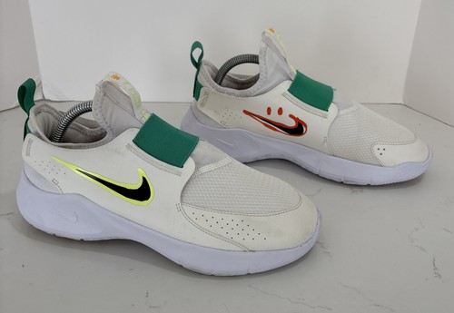 Nike Flex Runner 3 GS bianco verde arancione bambini giovani taglia 7 anni corsa HF5745 101 - Foto 2 di 11