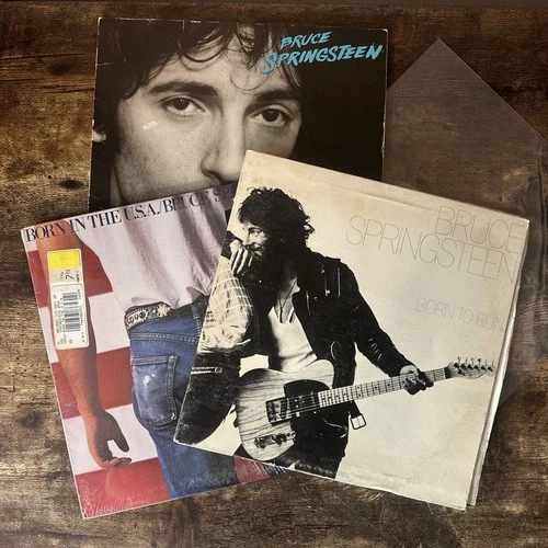 BRUCE SPRINGSTEEN 3 LP Lot ~BORN IN THE U.S.A ~PROMO THE RIVER~ BORN TO RUN