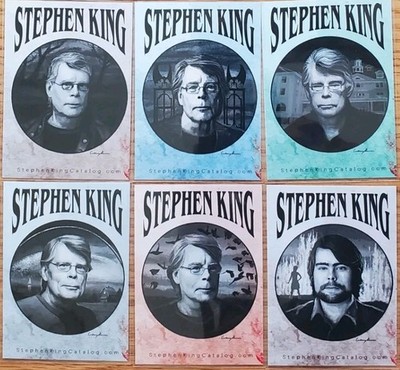 STEPHEN KING COLLECTOR CARD SET OF 6 KING ARTIST CARDS