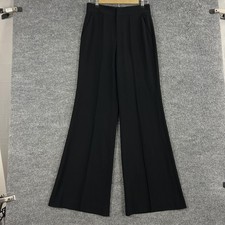 Alice & Olivia Pants 6 Dylan Classic Wide Leg Trousers Black Dressy Work Office