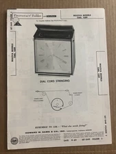 Vintage Sams Photofact Schematic 8-1969 BULOVA MODELS 1280, 1289