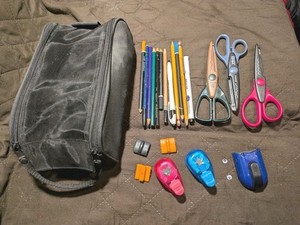 Creative Memories Memory Mate Black Double Zip Tool Case Organizer Accessories