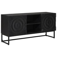 Tv-SchräNk Schwarz 105 X 30 X 54 Cm TV-SCHRÄNK Medienlagerung Wohnzimmerschrank