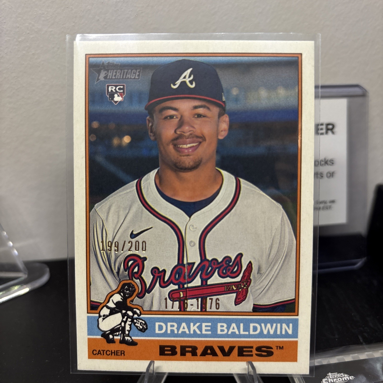 2025 Topps Heritage Drake Baldwin Bicentennial RC #199/200 Rookie #561 Braves