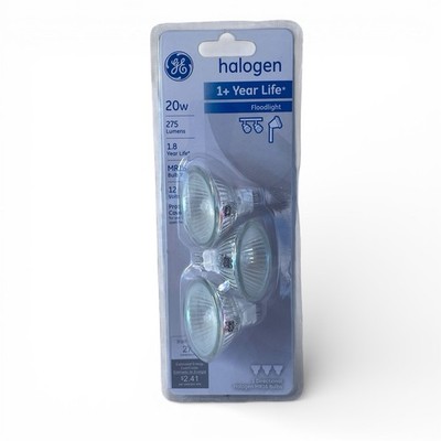 3-Pack GE Halogen 20w Mr16 BAB/CG 12 Volts Floodlight FL-A15H