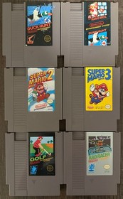 NES Game Lot (24) Authentic & Tested &ndash; Mario Bros, Contra, Kirby, Clu Clu Land