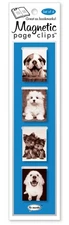Happy Puppy Mini Photo Magnetic Page Clips Set of 4 By Re-marks (Bulldog pup))