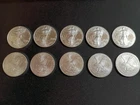 Lot Of 10 $1 American Silver Eagle 2025 1 oz BU Walking Liberty Fine Silver