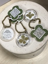 GENUINE ENCAPSALED FOUR LEAF CLOVER FOR A KEY CHAIN END 3 560