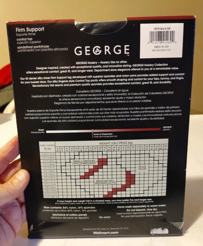 NUEVO Sandalia George Firm Support Control Top Mediana Alta Negra Foto 2 de 4