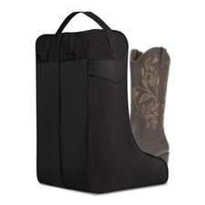 Ciphewest Black Boot Bag for Cowboy Boots up to 17 Inches, Waterproof Travel ...