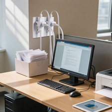 UL Listed 3 Way Flat Wall Outlet Extender Adapter - 2 Prong 3-Outlet Polarize...