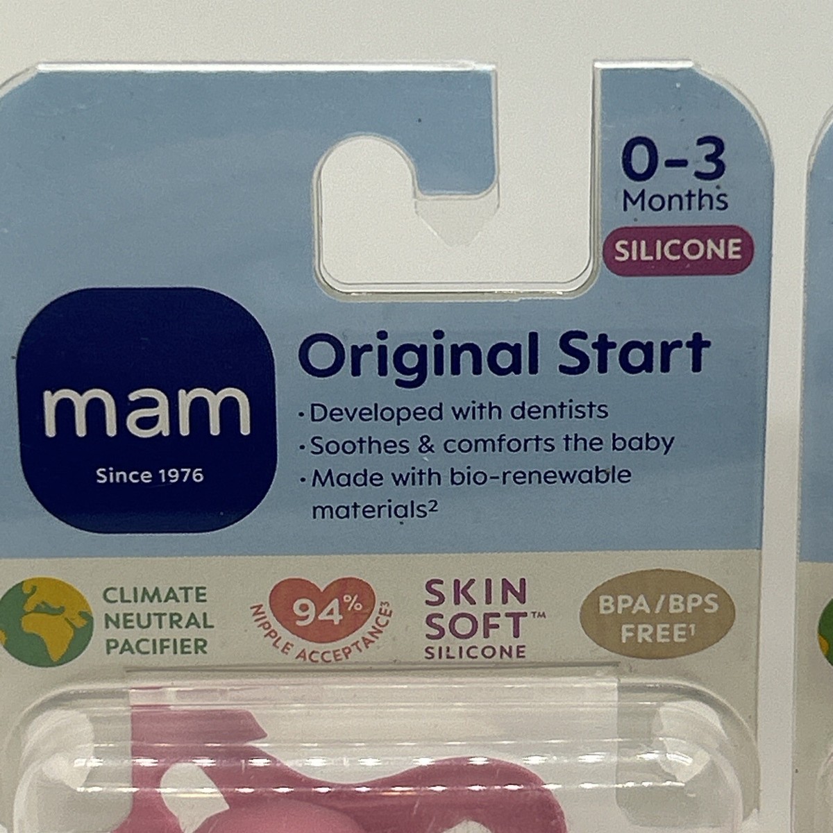 NEW SEALED 2-Packs MAM Start Newborn Pacifiers With Sterilizing