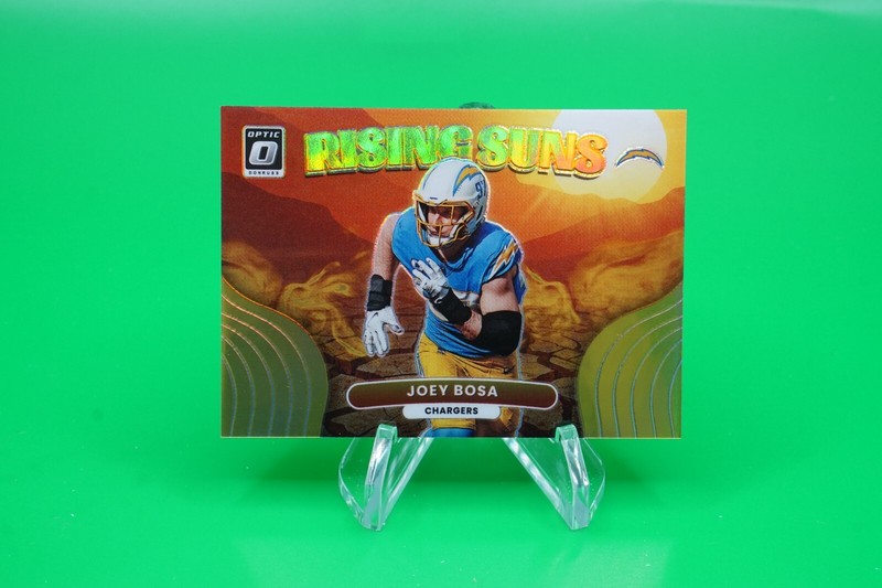 2022 Donruss Optic Rising Suns Gold SSP /10 Joey Bosa Los Angeles Charger TS7