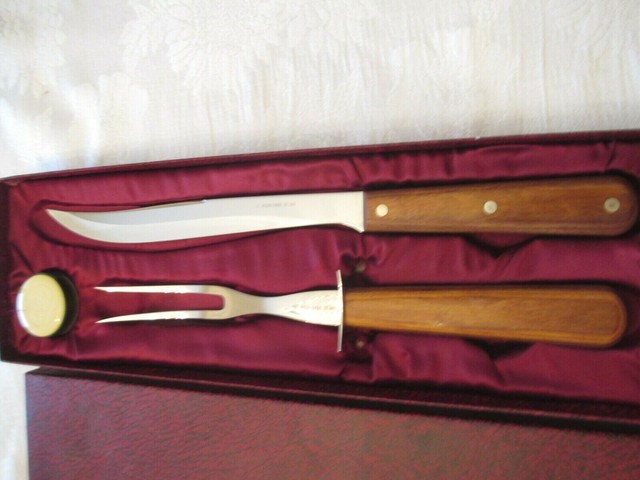 Vintage WEAR EVER Carving Set Knife/Fork/Sharpener New in Original Box | eBay