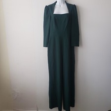 Eliza J women's Wide Leg jumpsuit size 8 long sleeve green party