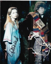Tom Baker,  Lalla Ward, DOCTOR WHO Genuine Signed Autographs 10x8  COA 32478