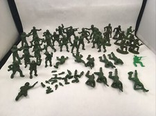 Green Army Men Mixed Set of 30 Plus Mixed Parts As-Is Vintage