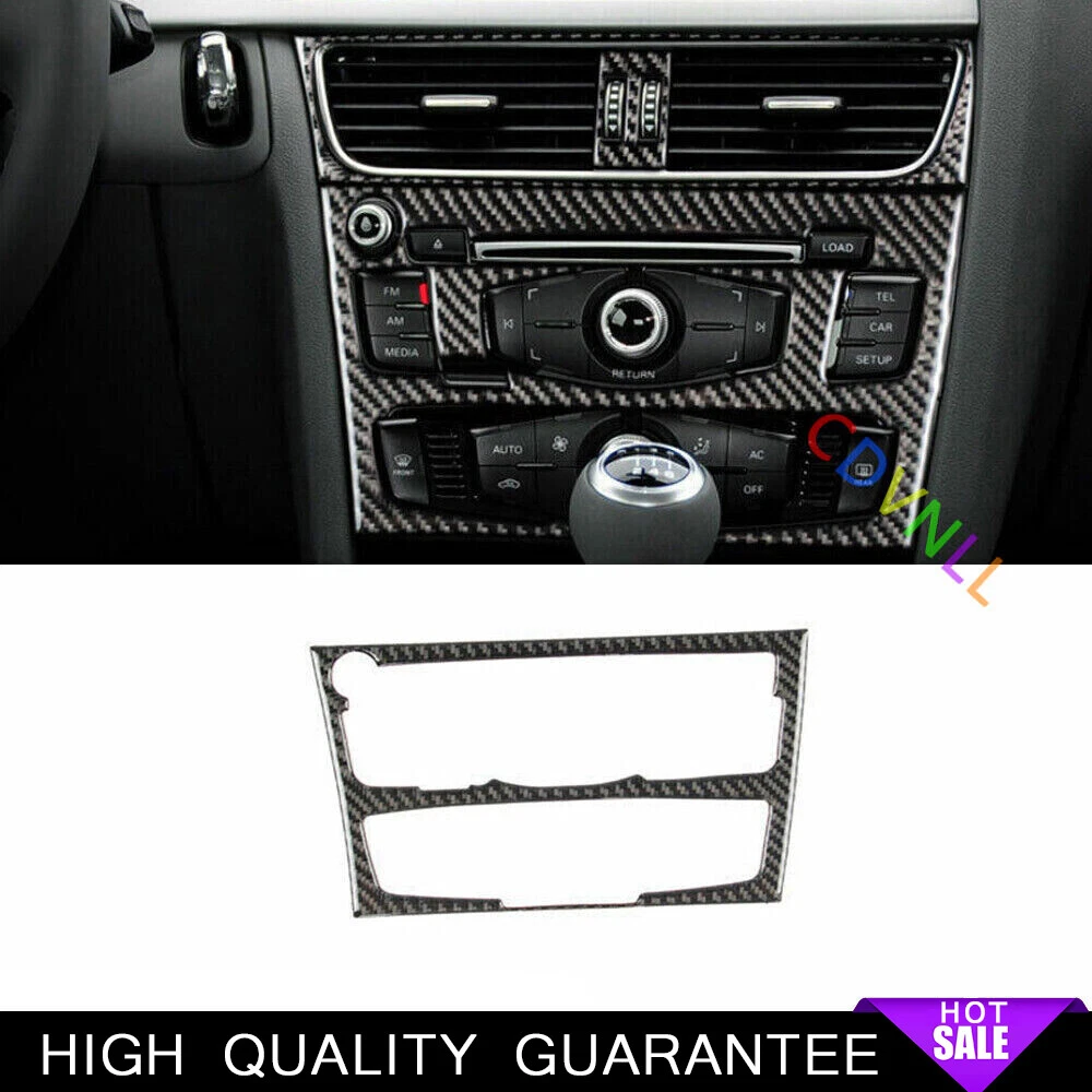 Console Volume Button Control Frame For Audi A4 A5 2009-2016 Real Carbon Fiber