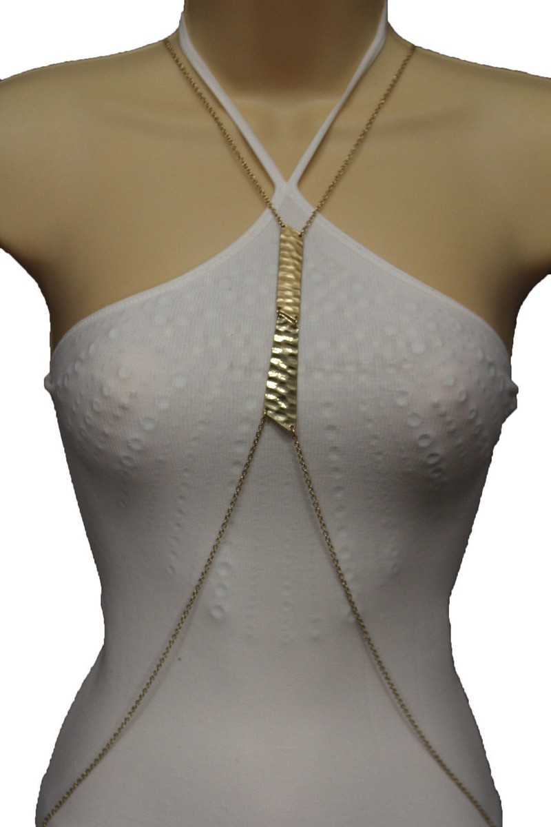 Chaîne De Corps Réglable LEEQ - Argent Avec Zircon - Pour Bikini, Plage, Soirée - Femmes Et Filles