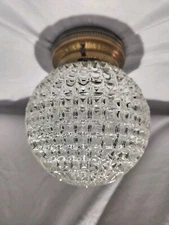 Vintage Globe Hollywood Regency Mid Century Modern Light Fixture Ceiling