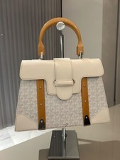 Goyard Saigon MM White with Wooden Handle - R...