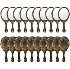 20 Pcs Vintage Handheld Mirrors, 9.8" l x 4.5" W Portable Hand Held Embossed ...