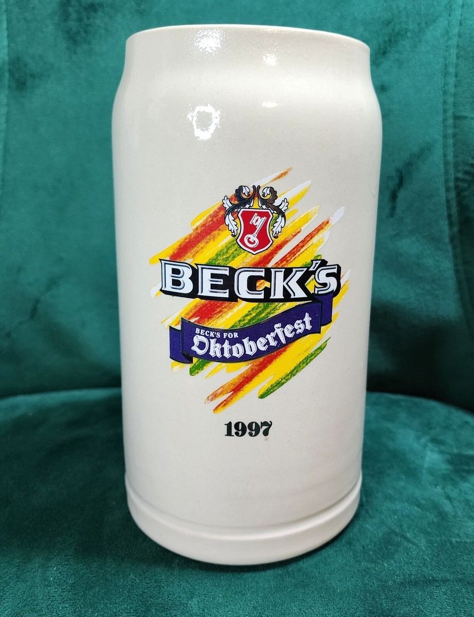 Vintage 1997 Beck's Oktoberfest 1L Beer Stein Mug 8