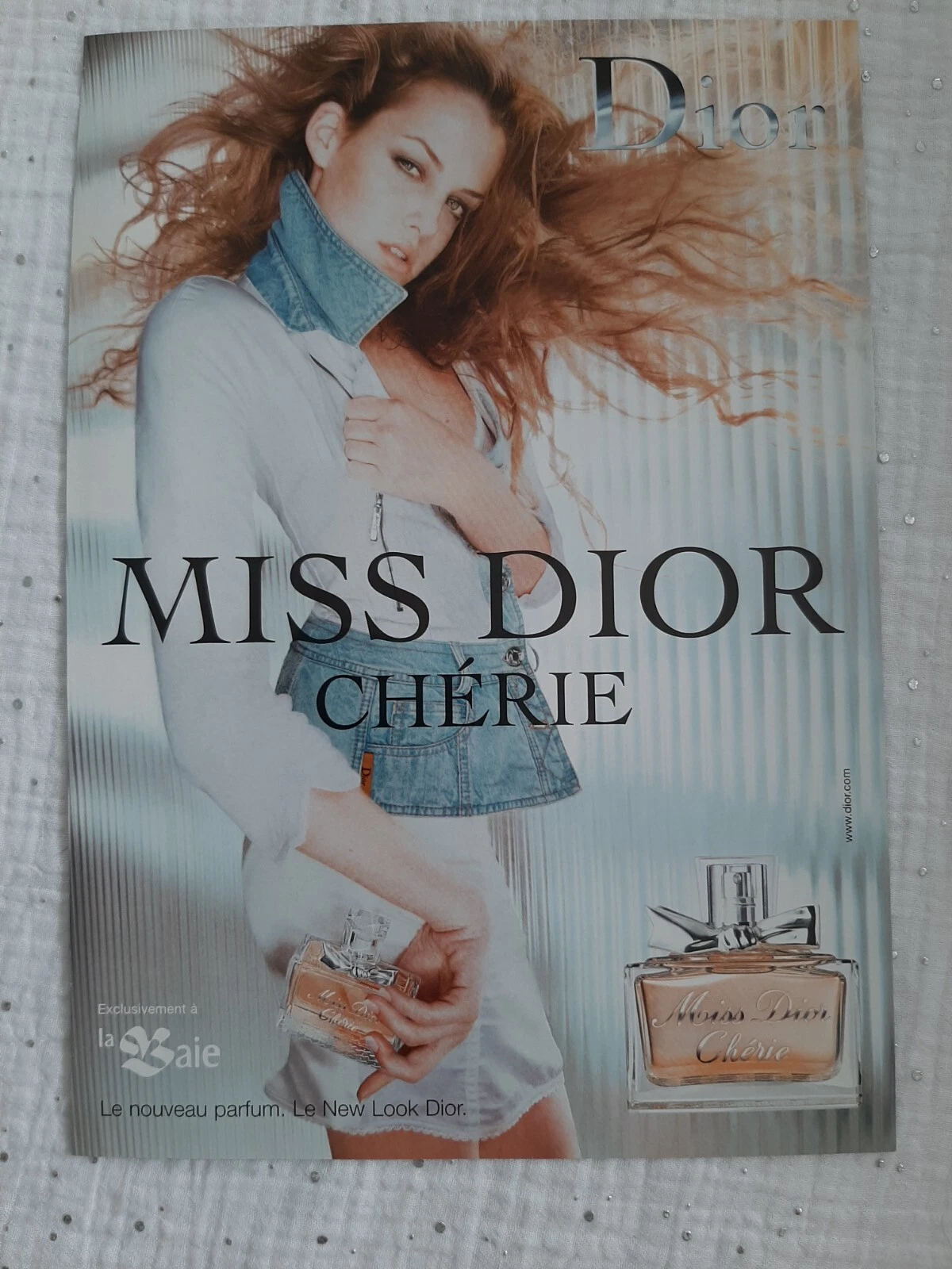 Publicité papier Parfum. Perfume Ad C. Dior Miss Dior Chérie de 2005 Canada