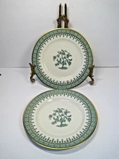 Theodor Haviland New York Cambridge Green Set Of 2 Bread & Butter Plates 6 1/4 "
