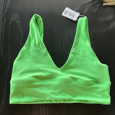 lululemon Align V-Neck Bra Light Support, A/B Cup Pistachio Green Size 8 NWT