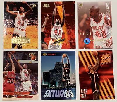 Glen Rice 6 Card Lot Miami Heat Upper Deck Stadium Club Skybox E glen-rice-6-card-lot-miami-heat-upper-deck-stadium-club-skybox-e