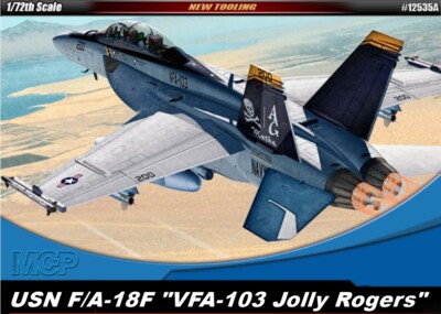 Academy 1/72 USN F/A-18F ''VFA-103 Jolly Rogers'' MCP Plastic model kit #12535